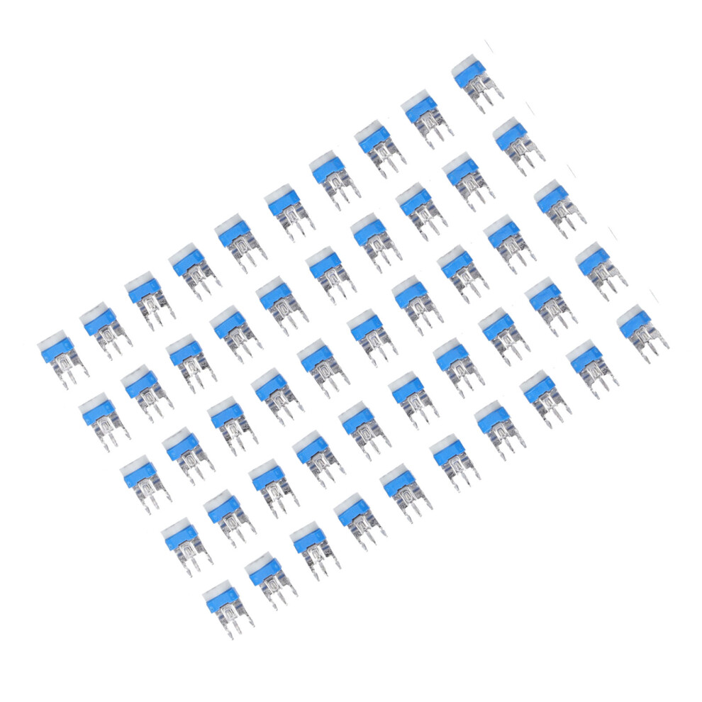 100 Pcs Variable Resistor 10 Values 500R To 1M Rm065 Blue White Trimmer Potentiometer Assortment Kit 4631317663839