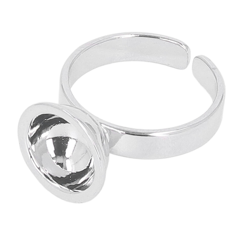 Silver 5Pcs Microblading Ink Ring Cup Stainless Steel Tattoo Pigment Eyelash Extension Glue Holder Ring S Without Partition