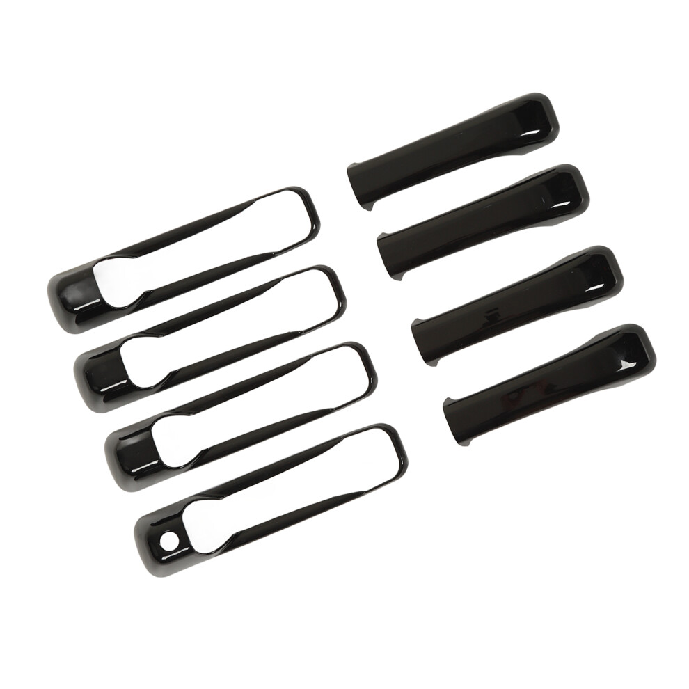 8Pcs Car Exterior Door Handle Covers Glossy Replacement For Dodge Ram 1500 2500 3500 4500 5500 Black 7901317664806