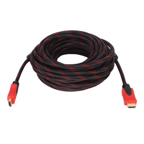 49ft HD Multimedia Interface Kabel 1080p, Schwarz & Rot, Flexibel 2