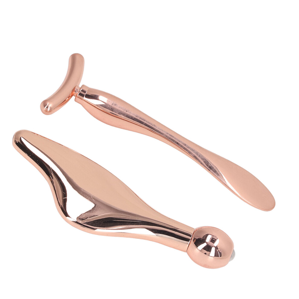 2pcs Face Roller Massage Sticks Cooling Metal Facial Massage Tools Beauty Skin Roller Face Lifts