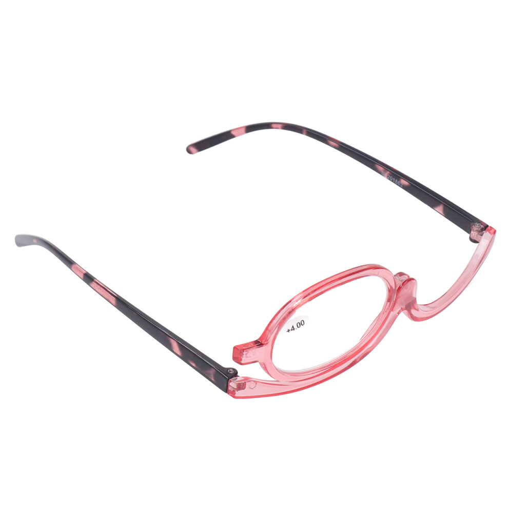 Magnifying Makeup Glasses Flip Down Scratch Resistant Lens Folding Cosmetic Reading Glasses for Women +4.00