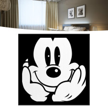 Decorative Picture Wall Hanging Painting for Bedroom Bedside Living Room Dining Room Trend Nordic Black and White Type 2 30x30 9mm