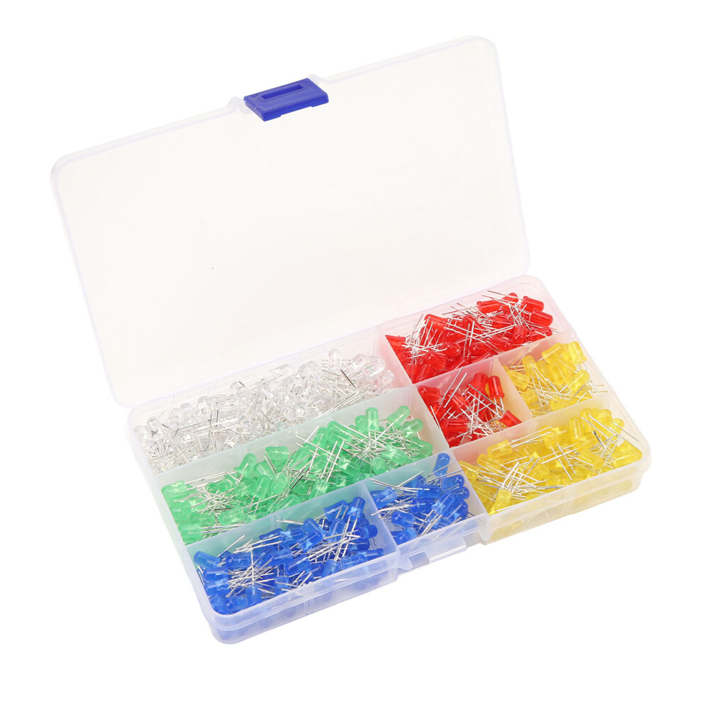 500Pcs Led Light Emitting Diode 5Mm Variety Color Electronics Components For Diy Signal Indicator 9311317673308