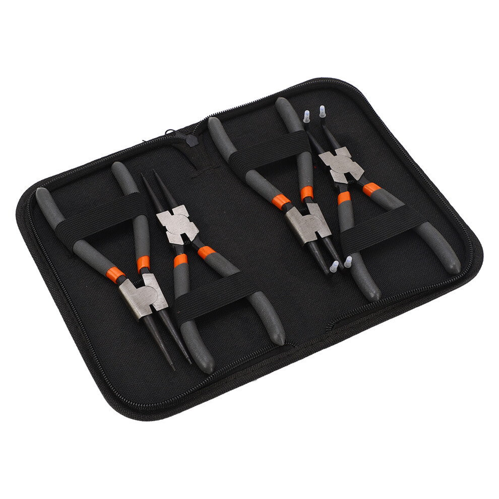 4Pcs Snap Ring Pliers Circlip Pliers Carbon Steel Hand Tools Set Kit For Repair Maintenance 5071317673527