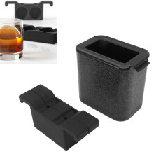 2 Holes Ice Maker Mold ABS Silicone Crystal Clear Ice Ball Maker for Whiskey Cocktail Milk Tea Round