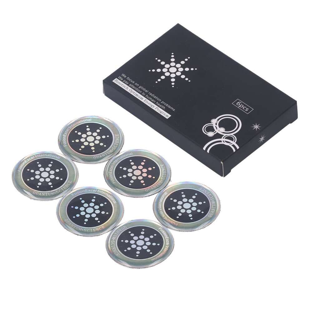6Pcs Radiation Protection Stickers Negative Ion Radiation Resistant Patch For Electronic Equipment Silver 8401317675530