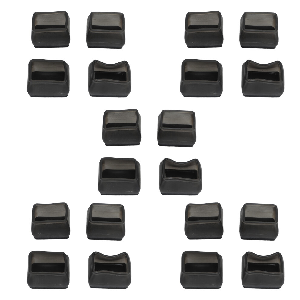20 Pcs Chair Leg Floor Protector Rectangular Transparent Black Felt Mat Scratch Proof Reduce Noise Table Leg Cover S 5061317675485