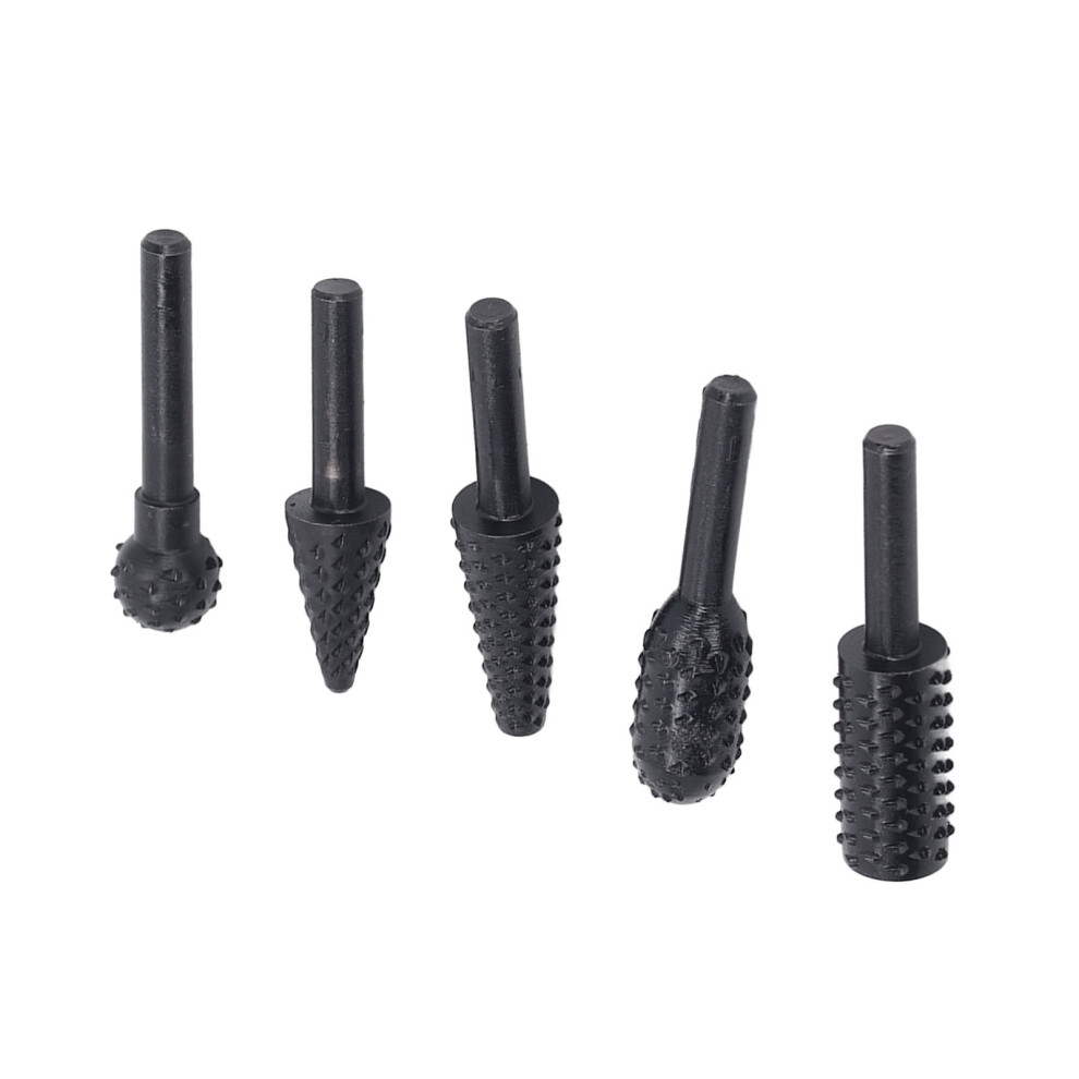 5Pcs Burr Set 1/4 Inch Shank Die Grinder Bits For Wood Grinding Engraving Porting 3791317675698