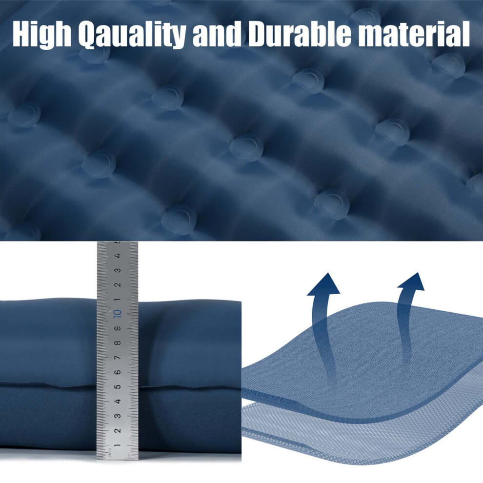 Inflatable Sleeping Pad Extra Thick 4 Inch Sleeping Pad Mat Air Mattress with Built-in Pump for Camping Backpacking Hiking Traveling Tent