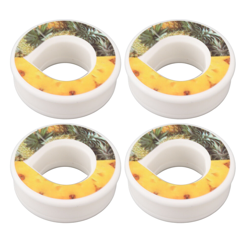 6Pcs Water Bottle Flavoring Pod 0 Sugar 0 Calories Drink Bottle Fruit Fragrance Ring for Sport Gym Pineapple