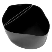 6QT Silikon-Schongareränder wiederverwendbar, auslaufsicher, mit Trennwand, Küchenzubehör, Schwarz