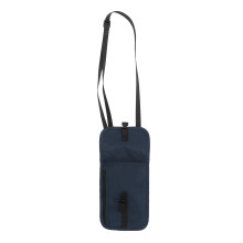 Wasserdichte Nylon RFID-Blockieren Reisepasshülle Große Kapazität Reisetasche Blau