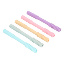 5 Stück weiche Silikon-Baby-Teething-Sticks, hohl, Zähneknirschspielzeug