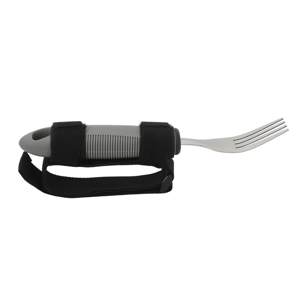 Fork Adaptive Utensils Hand Cuff Eating Aids Stainless Steel Handicapped Fork for Alzheimers Stroke Arthritis