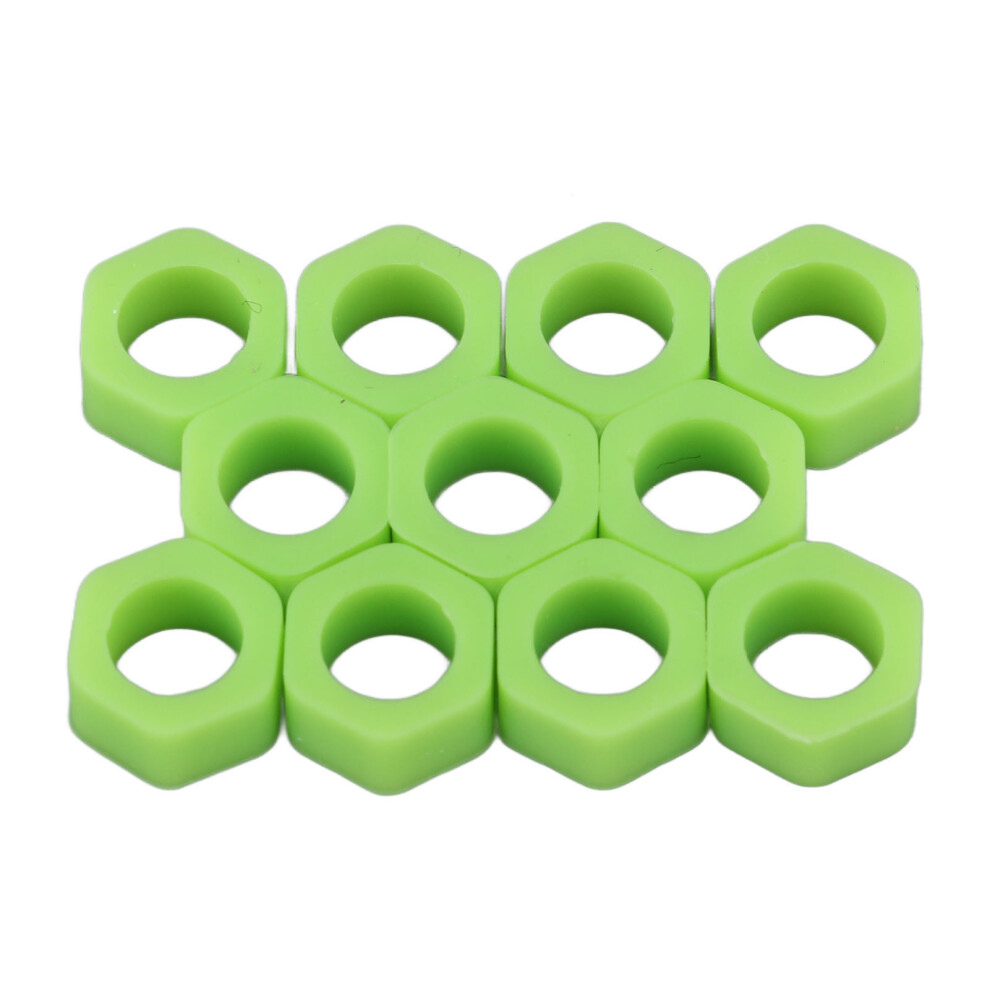 Green 100Pcs Dental Code Rings Silicone Color Code Instrument Rings For Instruments Identification