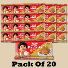 Parle G Biscuits Gold - 100g (Pack of 20) | Classic Crunchy & Milky Biscuits | High-Energy Tea-Time Snack