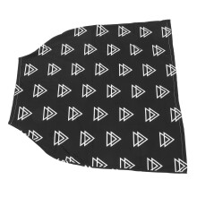 Breathable Mother Breastfeeding Cover Cloth Patterned Washable Polyester Breast Feeding Nursing Cover Towel Black Base Triangular Pattern