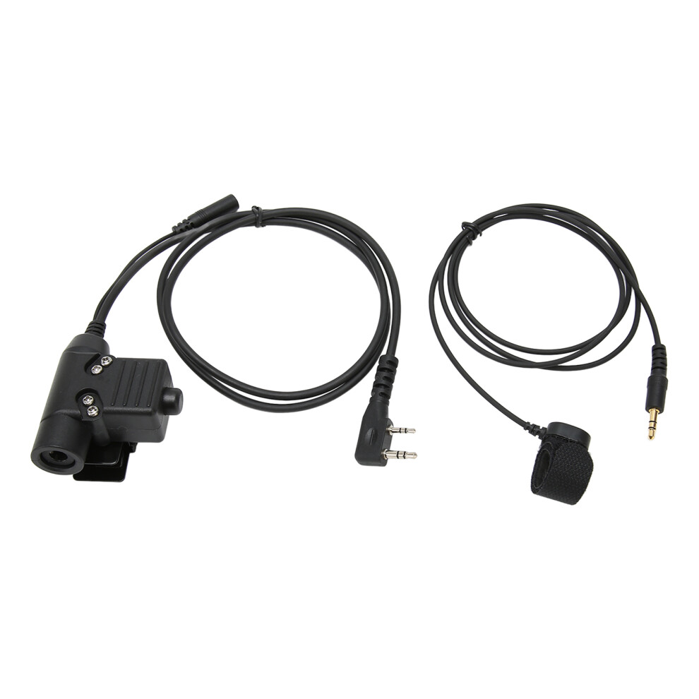 U94 Ptt Adapter Push To Talk Button Walkie Talkie Military Headset Connector Replacement For Baofeng Uvâ5R 9401317682988