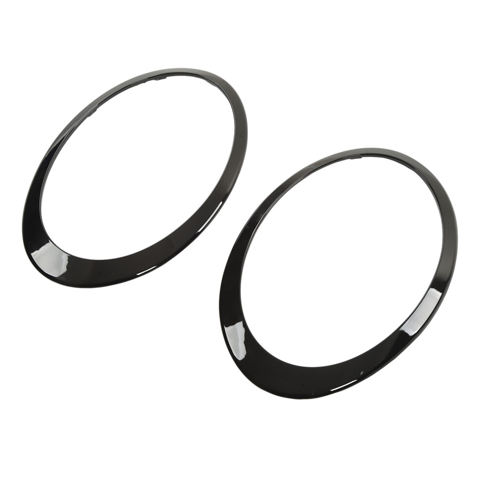 2Pcs Gloss Headlight Surround Cover Trims Molding For Cooper Clubman F54 S Jcw 2015Â2022 Black 5011317684208