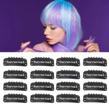 100Pcs 6 Teeth Hair Extension Clips Wig Clips Stainless Steel U Shape Snap Clips for Hair Extension Hairpiece DIY