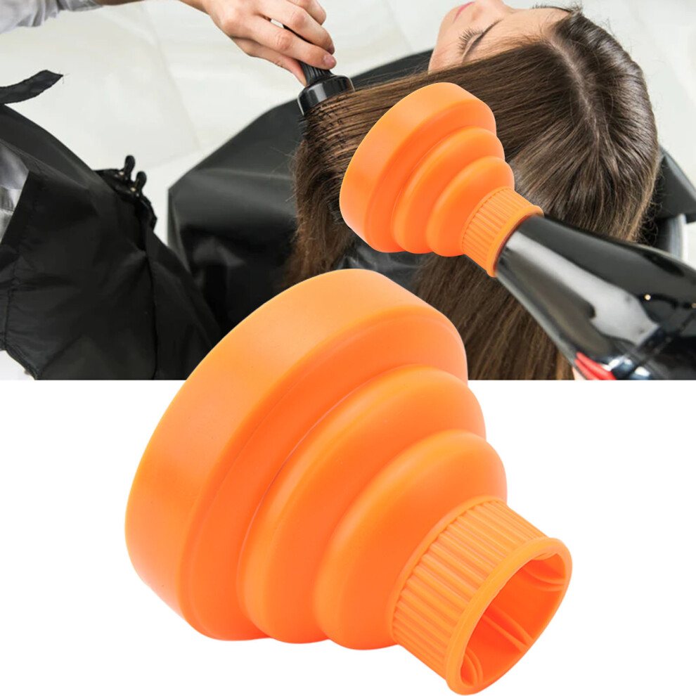 Orange Collapsible Hair Dryer Diffuser Universal Foldable Portable Blow Dryer Diffuser For Hair Dryer