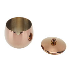 Large Stainless Steel Sugar Bowl Spice Jar With Lid Storage For Salt Candy Coffee Dishwasher Safe Rose Gold