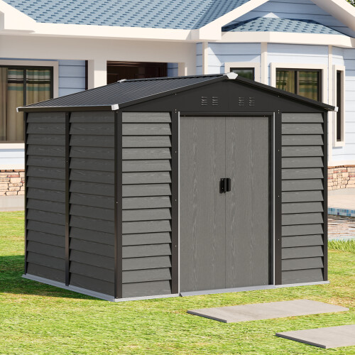 Living And Home 8 x 7FT Outdoor Garden Storage Shed