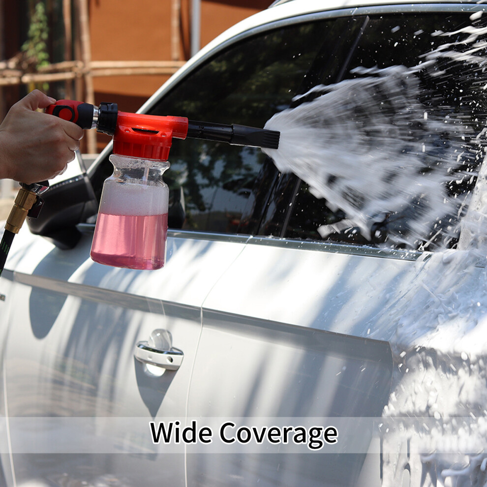 Car Wash Foam Gun With 1L Bottle Spray Nozzle Connector Foam Sprayer For Home, Garden, Car Washing White 4971317688419