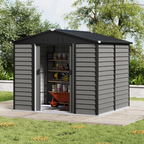 Living And Home 8 x 7FT Outdoor Garden Storage Shed 1