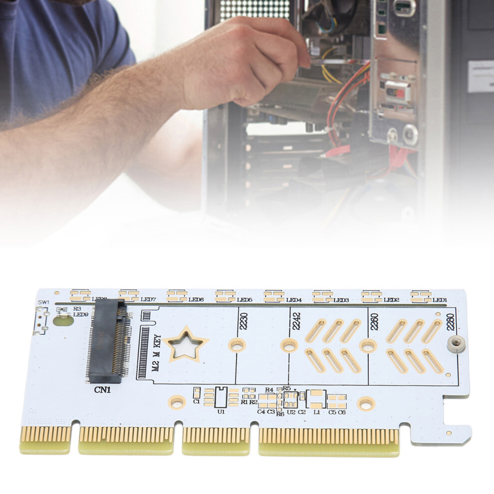 Pcie To Nvme Adapter Card 64Gbps Pcie 4.0 Plug And Play Stable Safe Nvme Ssd To Pcie Card For 2230 2242 2260 2280 Pcie Nvme 3531317691980