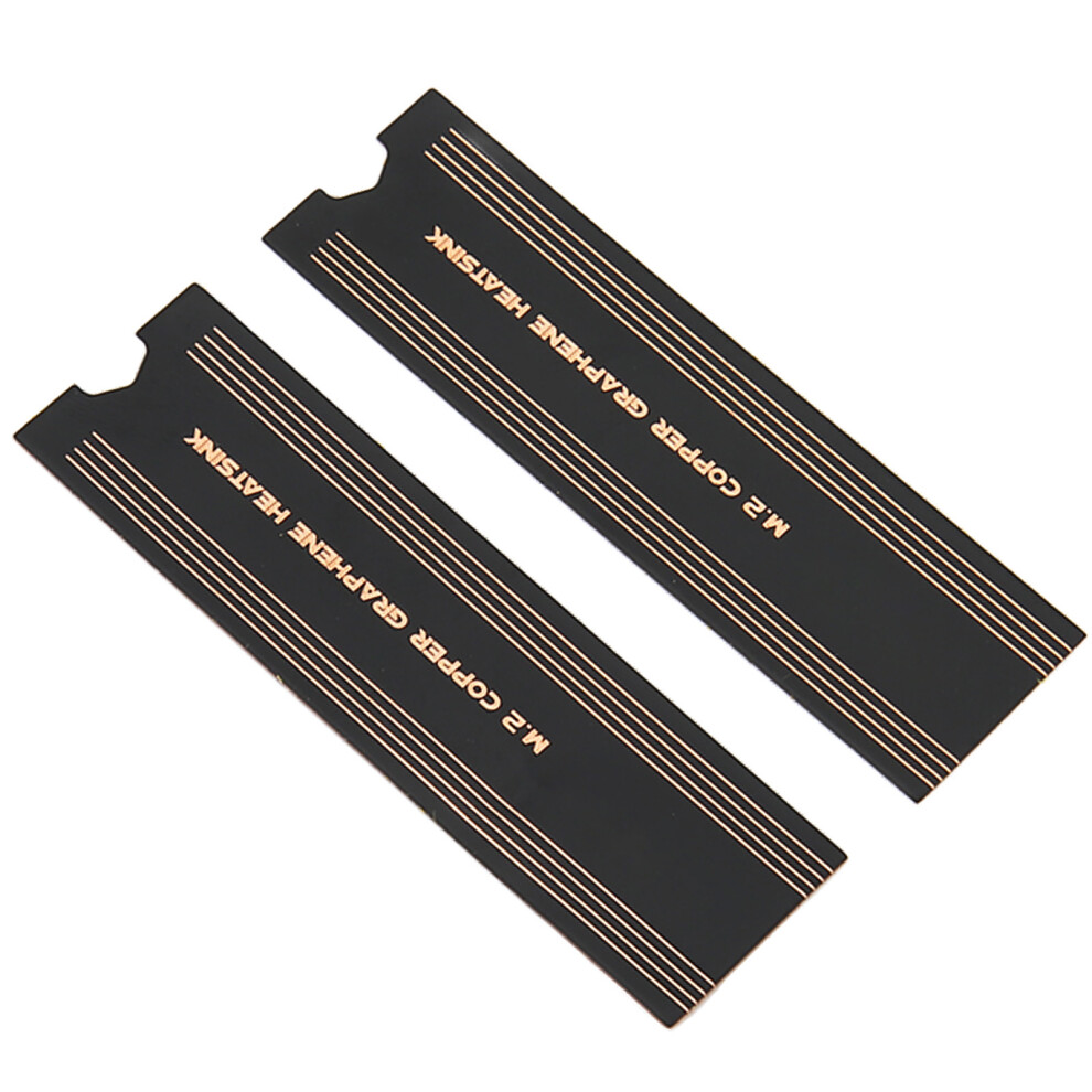 M.2 Ssd Graphene Heatsink Precise Thermal Conductivity Rapid Cooling Nvme Copper Graphene Heatsink For Laptop Pc 2Pcs Copper Foil Graphene 7891317691998