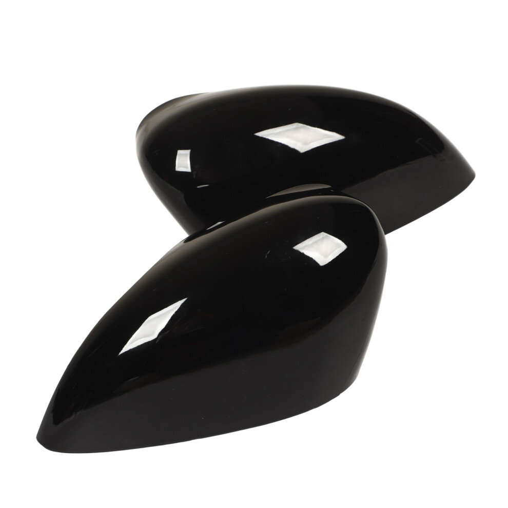Door Side Mirror Caps Gloss Rear View Side Mirror Housing Replacement For Ford Fiesta Mk7 Black 4901317692345