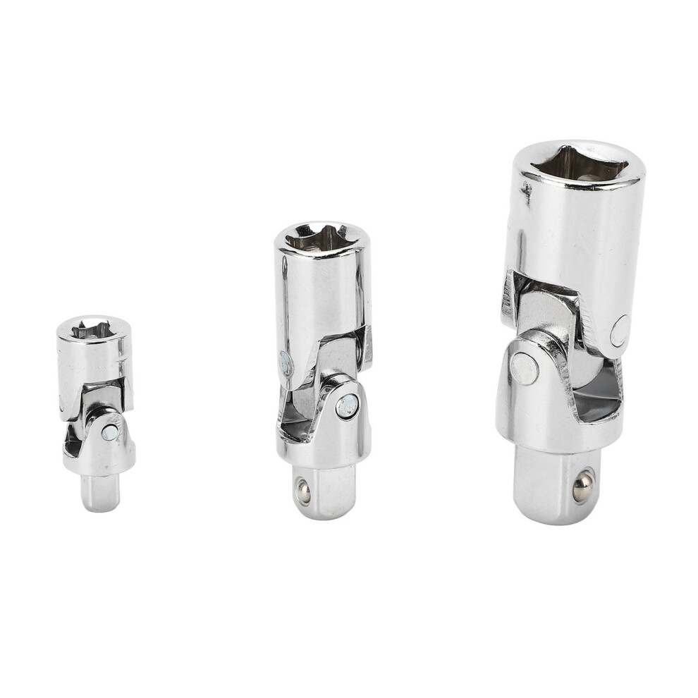 3Pcs Socket Adapters Rotatable Universal Joint Set For Power Drill Ratchet Wrench 1/4In 3/8In 1/2In 4651317692356