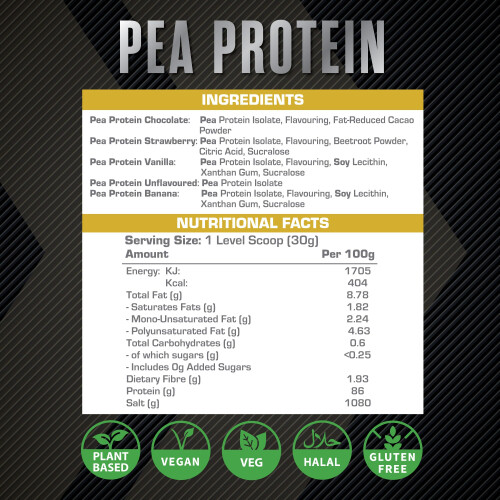 XCelerate Nutrition Pea Protein Isolate 1kg Vanilla for Muscle Growth 2