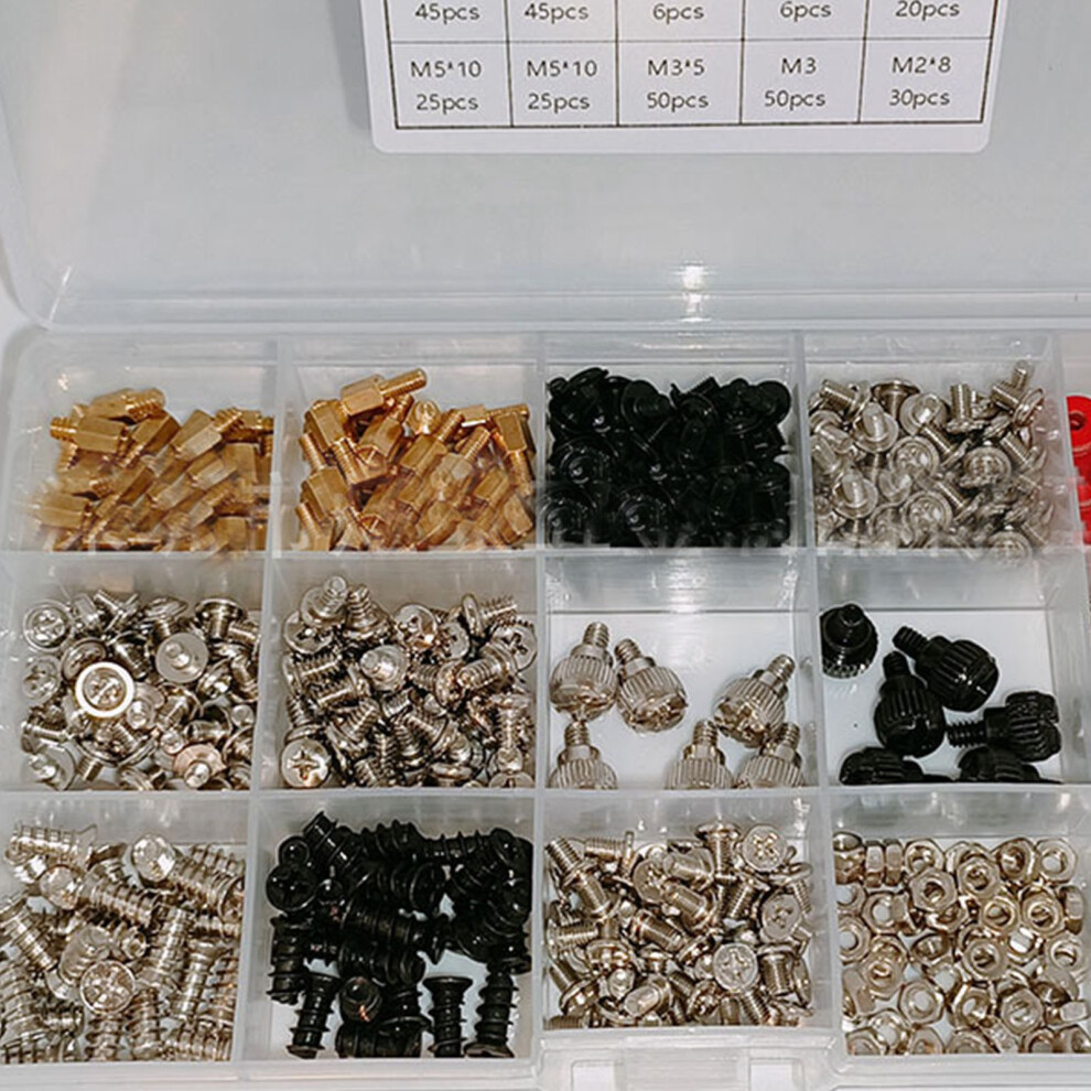 502Pcs Computer Screw Assortment Set Carbon Steel Standoff Washer Kit For Chassis Repair And Assembly 6911317697255
