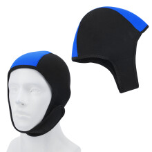 Thermischer Neopren-Tauchhaube für Surfen und Tauchen, schnelltrocknend, UV-Schutz, Schwarz/Blau