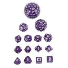 15 Stück Acryl polyedrischer Würfel Satz 3-100 Seiten für Tischspiele & RPG