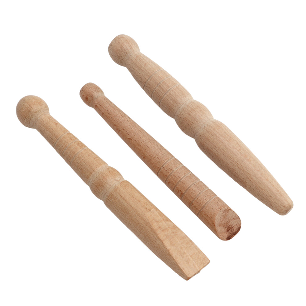3pcs Massage Stick Traditional Wooden Foot Massage Stick Set for Relieving Soreness
