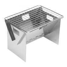 Edelstahl Klapp-Mini-Kohlegrill für 1-2 Personen