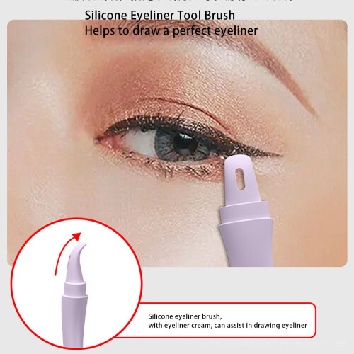 Eyeliner Stencils Wing Tips Multifunction Silicone Reusable Eyeshadow Mascara Shield Applicator Guard for Makeup Tool 2