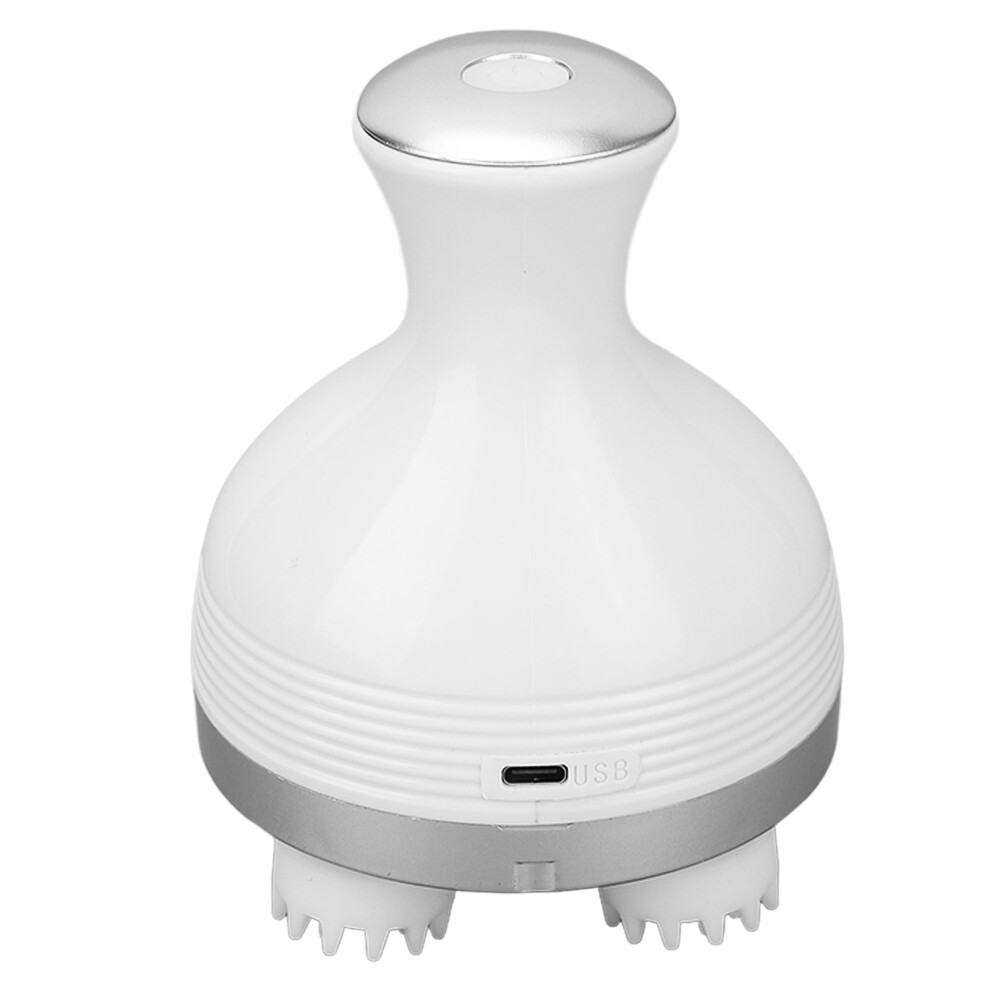 White Electric Scalp Massager Ipx7 Waterproof 4 Modes Silicone Electronic Scalp Massager For Pet Cat