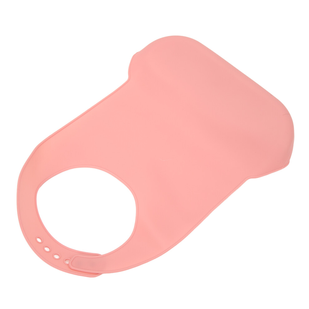 Pink Silicone Adult Bibs Waterproof Washable Disable Adult Eating Reusable Meal Clothing Protector For Elderly