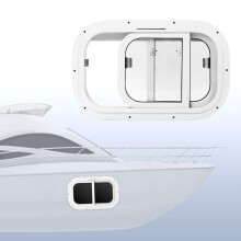 Marine Window 500x300mm Rounded Slide Window Bidirectional Moving Good Sealing High Transparency for Ship Yacht With 80mm Fixed Frame