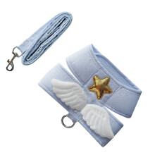 Hellblauer Katzenhalsband und Leine Set, verstellbar für 4-6kg, 1,5m Seil