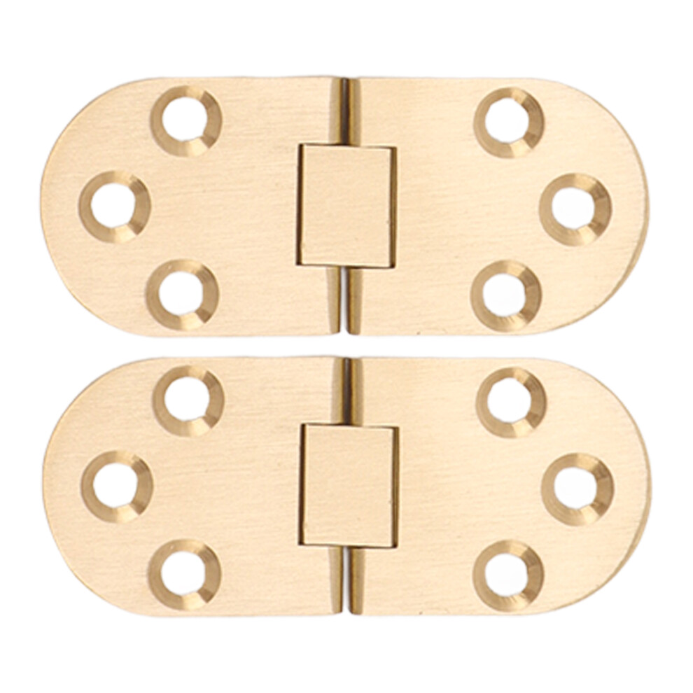 2 Sets Folding Flip Top Hinge Rustproof Round Edge 180 Degree Brass Flap Hinge With Screws For Folding Table Sewing Machine 2.0Mm/0.08In 9301317707325