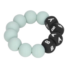 Bunter Baby-Silikonperlenarmband für Kleinkinder & Säuglinge – Hellgrün