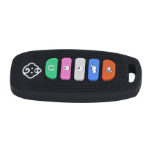 Baby-Silikon-Auto-Fernbedienung-Rassel, weiches, BPA-freies Beißspielzeug für Kleinkinder, 9,8x4,7 cm