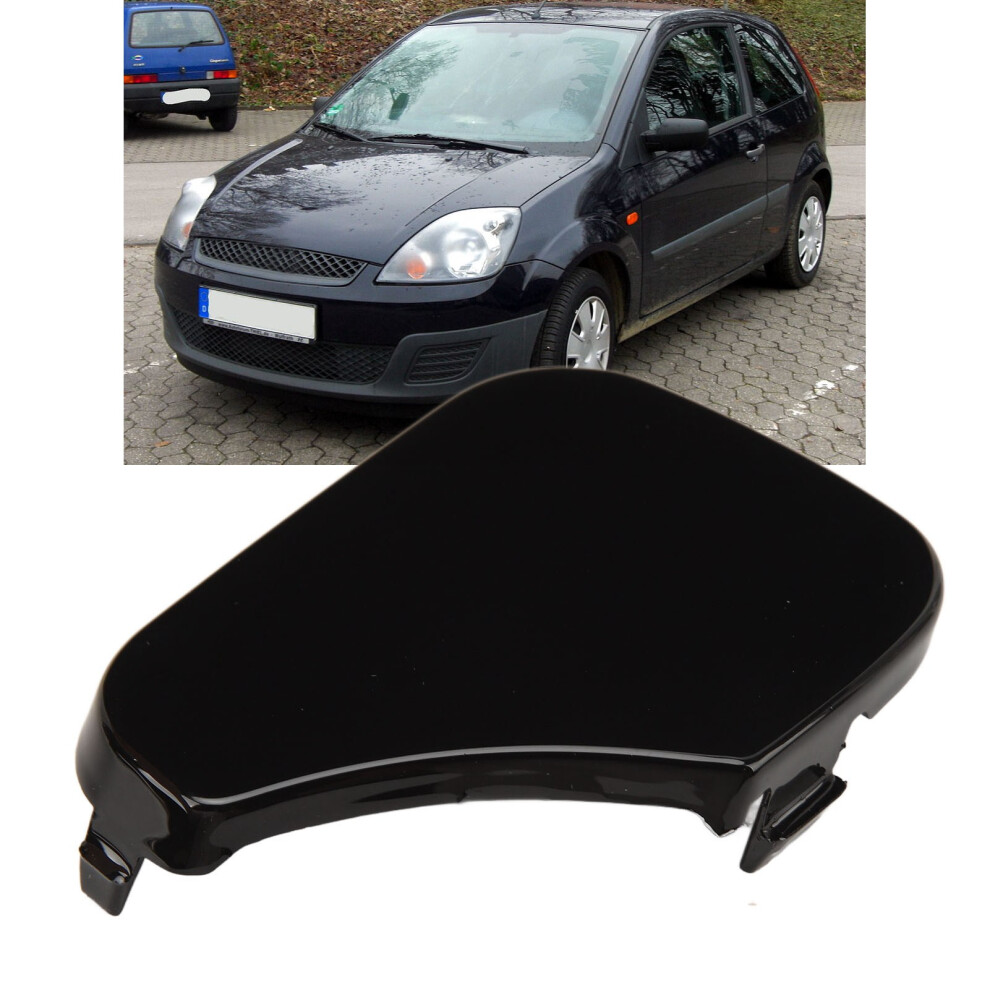 Front Bumper Towing Eye Cover Cap 1375861 Replacement For Ford Fiesta Mk6 2005Â2008 Black 9431317709095