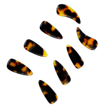 8 Stück Guzheng-Federhülsen aus Silikon-Polymer, Schildpatt-Optik, 3 cm